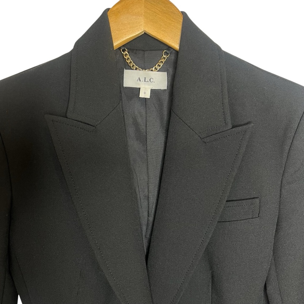 NEW A.L.C. Structured Black Blazer Cut-Out Back Size 0 - Picture 3 of 4